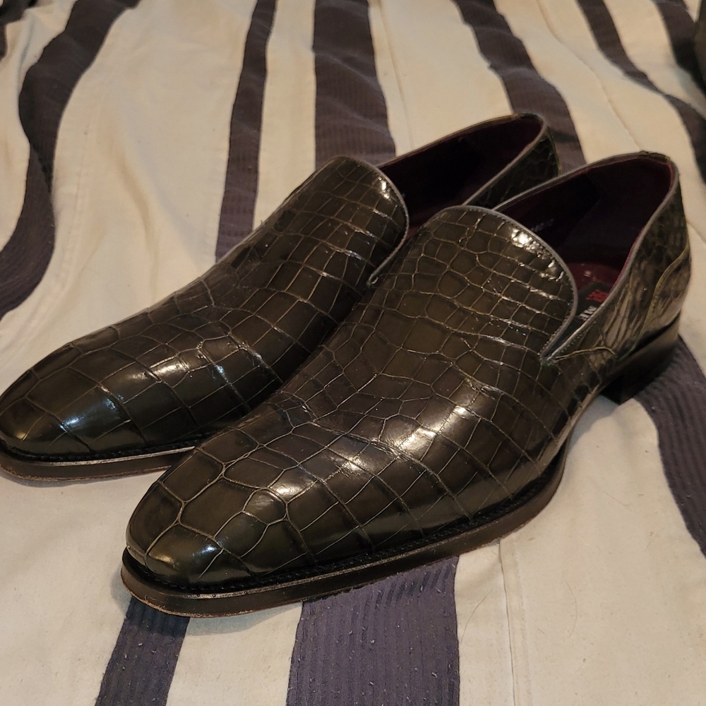 Genuine Alligator 11 1/2  Slip on shoes